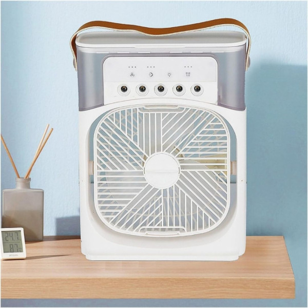 5 в 1 MINI ICE Pro охладител-вентилатор! Овлажнява, охлажда, пречиства с 5 дюзи за водна мъгла!